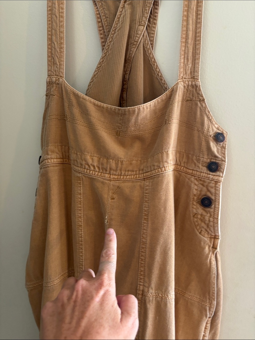 FREE PEOPLE FELIX TAPERED OVERALLS🌾👩🏻🌾*FLAWS - Picture 6 of 9